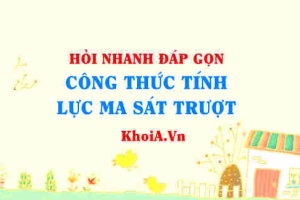Công thức tính lực ma sát trượt? Vật lí 10